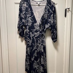 Beautiful dark blue maternity dress - size L